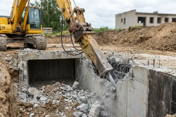 Kelder en fundering uitbreken